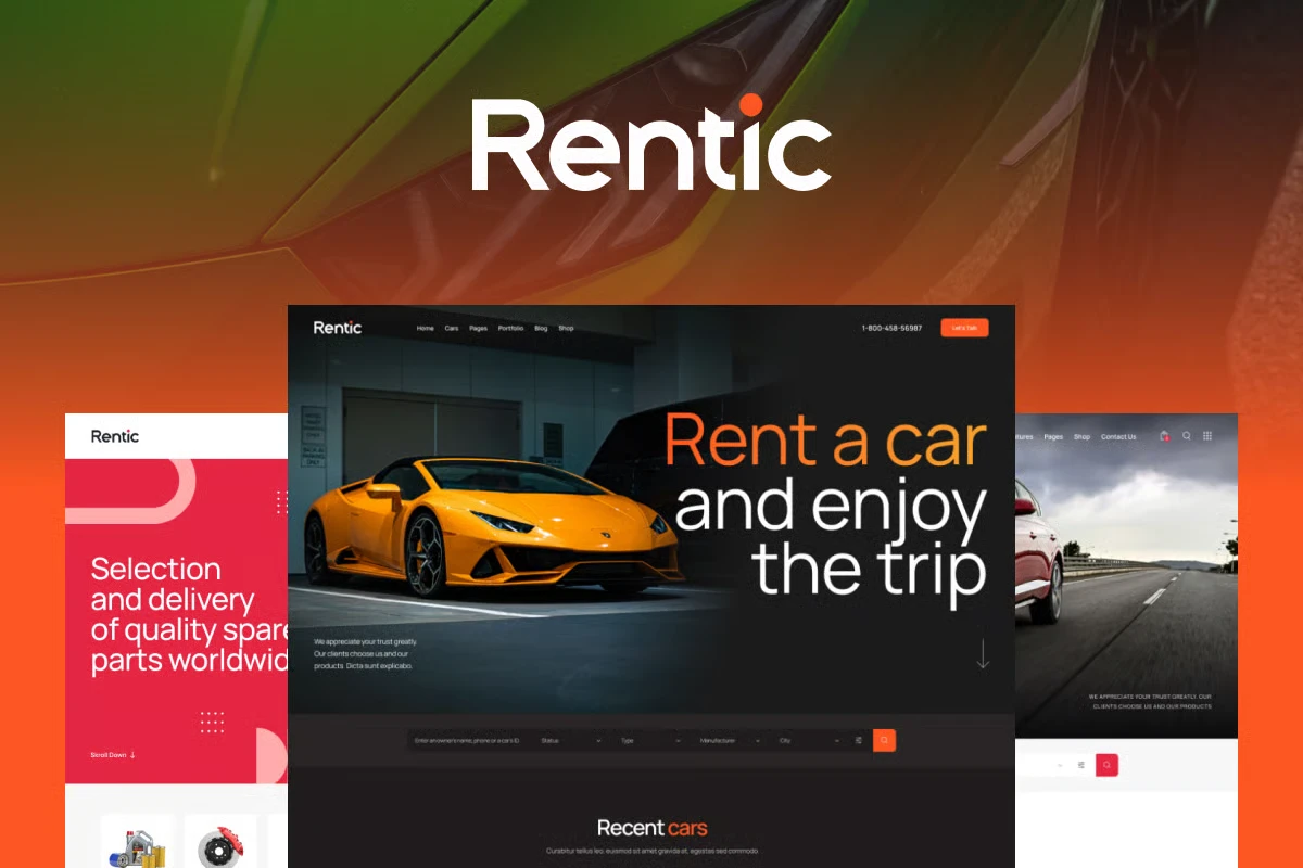 Rentic – Car Rental & Dealership WordPress Theme