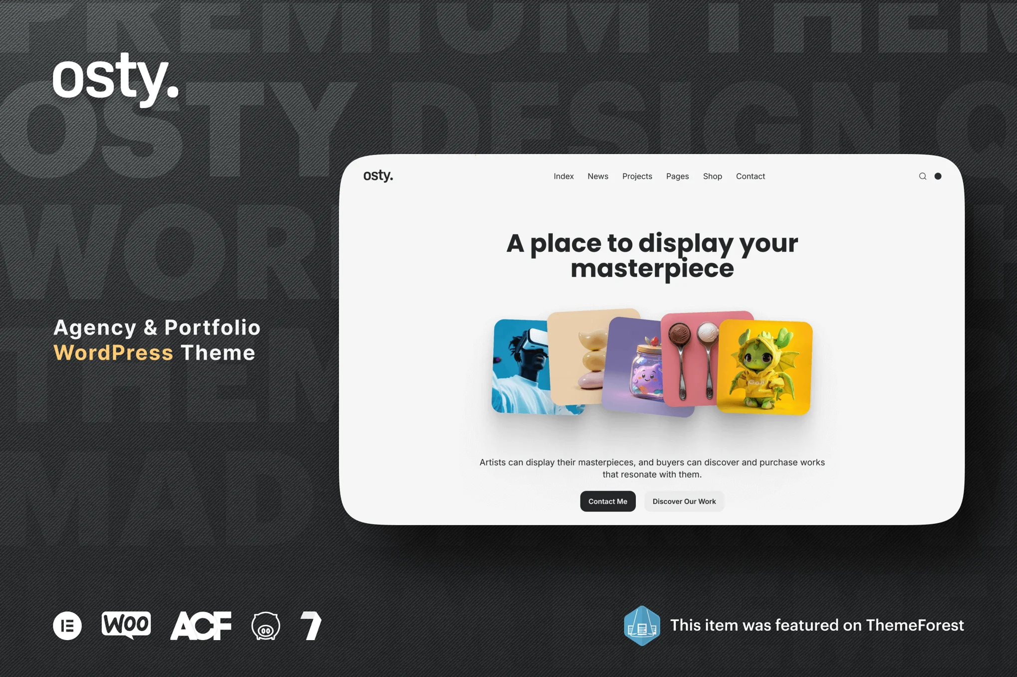 Osty – Creative Agency and Portfolio Theme.