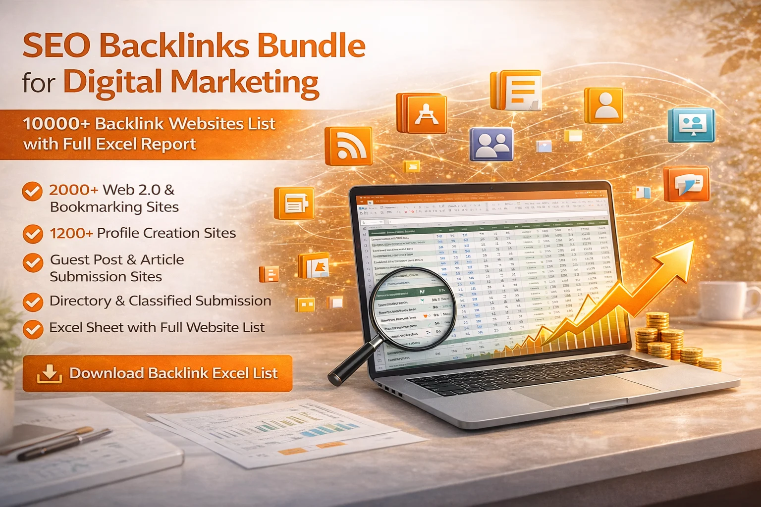 10,000+ SEO Backlinks Websites List – Complete Excel Database